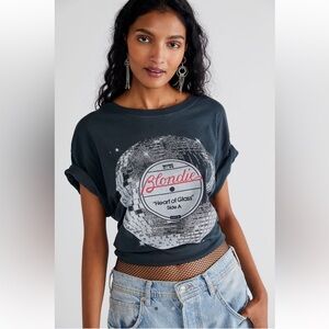 Daydreamer x Free People Blondie Heart of Glass Grey T Shirt